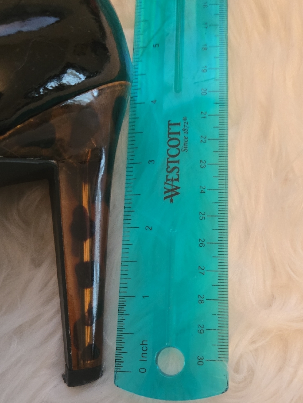 Jessica Simpson Black Patent Round-Toe Pumps with Gold Insole - Picture 9 of 9